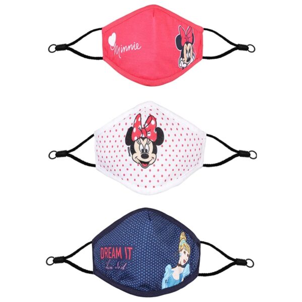 Bodycare Minnie & Friends Girls Face Mask Pack Of 3